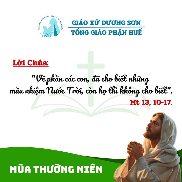 THỨ NĂM TUẦN XVI MÙA THƯỜNG NIÊN