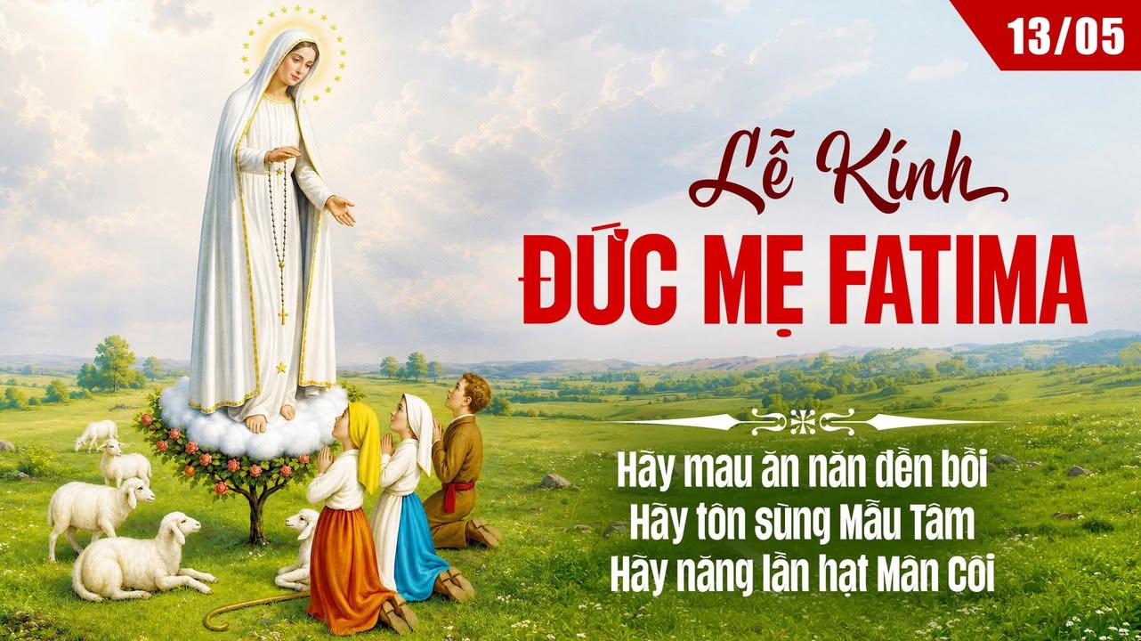 13/05: LỄ KÍNH ĐỨC MẸ FATIMA.